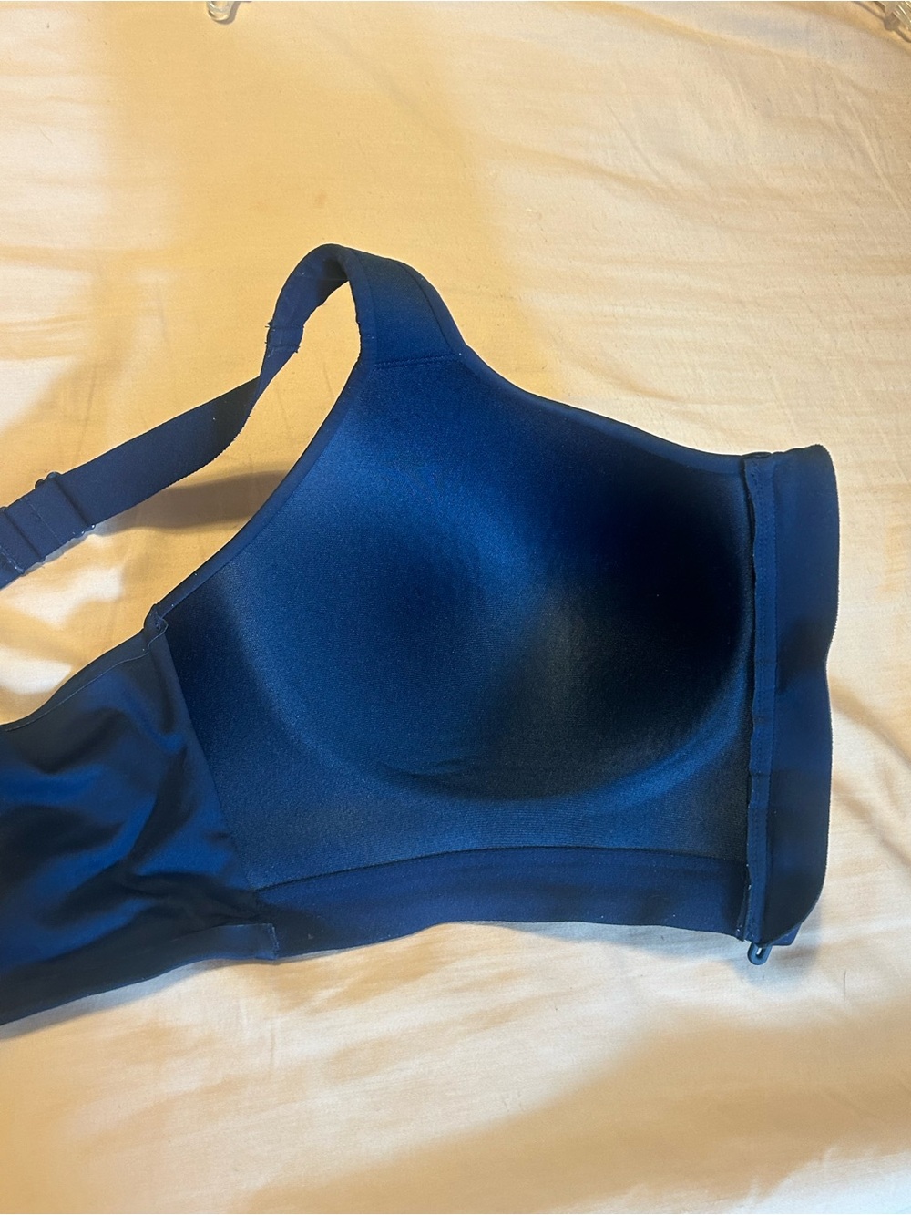 Soma 36G. Front-Zip Navy Sports bra high impact - Picture 6 of 6